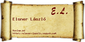 Elsner László névjegykártya