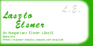 laszlo elsner business card